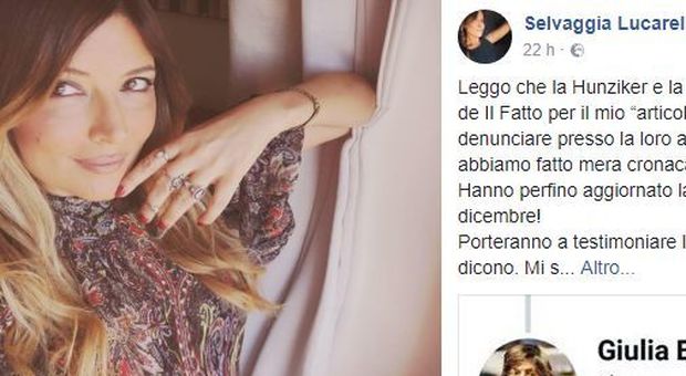 Selvaggia Lucarelli, Michelle Hunziker e Giulia Bongiorno l'accusano di diffamazione: ecco come risponde
