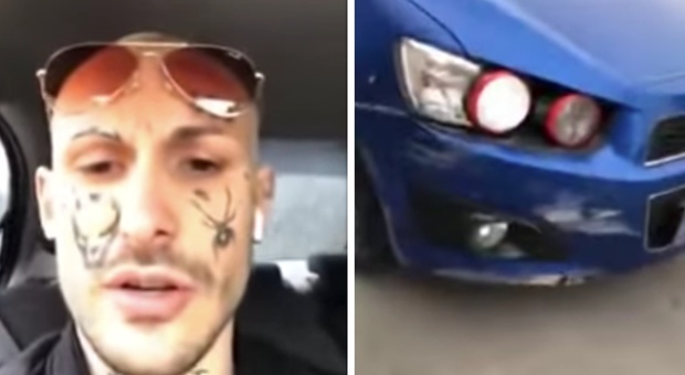 «Ho preso il muro fratellì»: ritirata la patente e sequestrata l'auto del 23enne del video virale
