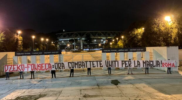 Roma, gli ultras chiedono la pace tra Dzeko e Fonseca: «Combattete uniti per la maglia»