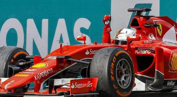 La Ferrari trionfa in Malesia: capolavoro di Vettel davanti alle Mercedes, Raikkonen 4°