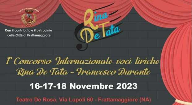 Locandina Prima Edizione Concorso Internazionale per Cantanti Lirici: Rina De Tata Francesco Durante