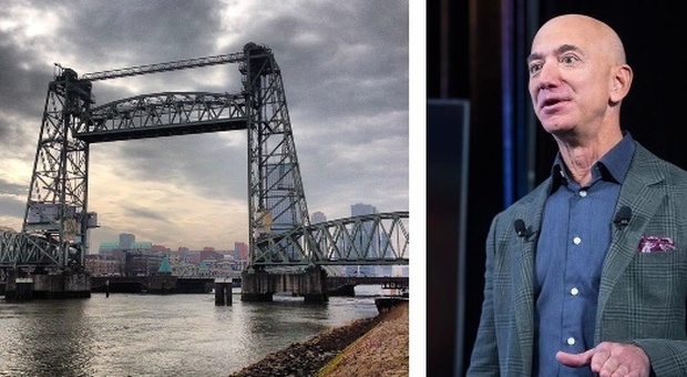 Rotterdam, il mega yacht di Jeff Bezos è troppo grande: si smonta il ponte