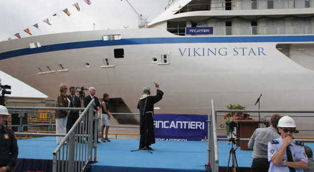 Varata alla Fincantieri la Viking Star Può ospitare quasi 1000 passeggeri
