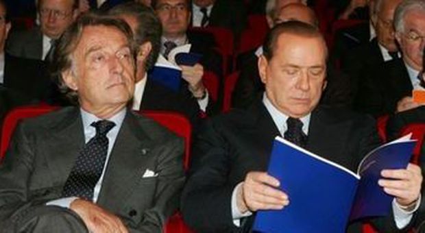 Luca di Montezemolo e Silvio Berlusconi (foto Giuseppe Giglia - Ansa)