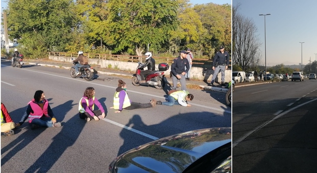 Roma, ambientalisti bloccanoo la tangenziale all'altezza svincolo Moschea: automobilisti infuriati