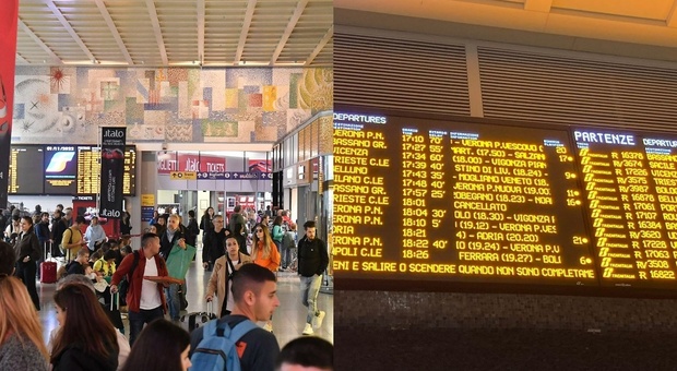 Venezia, treni bloccati alla stazione Santa Lucia: caos passeggeri. «Presi d'assalto i pullman per Mestre»