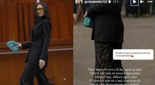Giulia De Lellis alla Milano Fashion Week, polemiche per il vestito: lei replica così agli hater