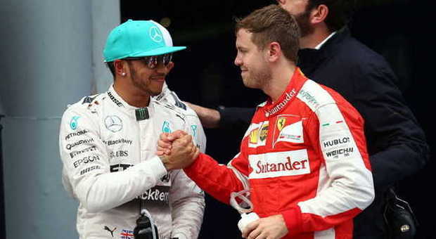 Hamilton e Vettel ai piedi del podio