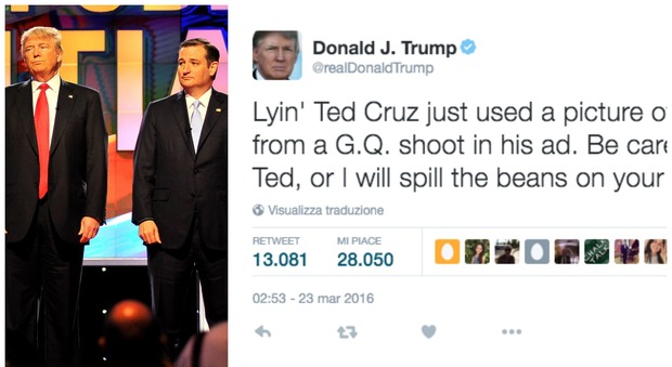 Donald Trump, "guerra" su Twitter con Cruz: tra moglie nuda e minacce