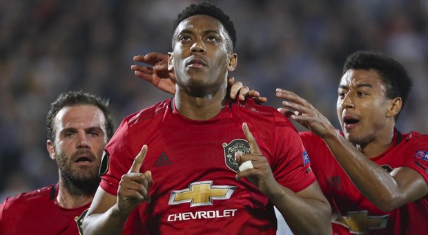 Anthony Martial, in gol con il Manchester United