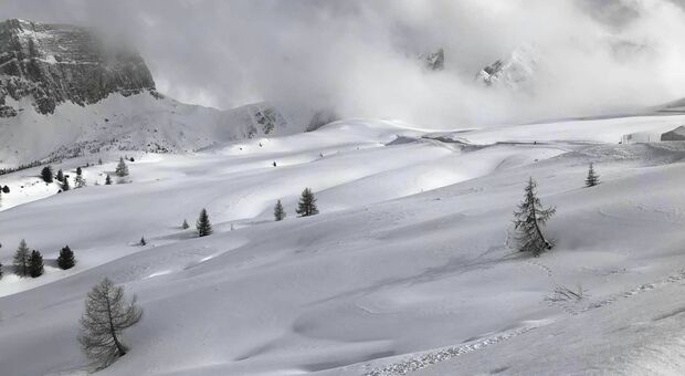 Ondata di maltempo in Veneto: nevicate sulle Dolomiti
