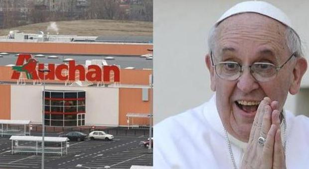 Auchan, "guerra" con il Papa
