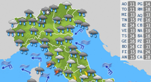 Meteo, ecco il ciclone 'Medea': da domenica ​piogge e aria fredda in tutta Italia -PREVISIONI