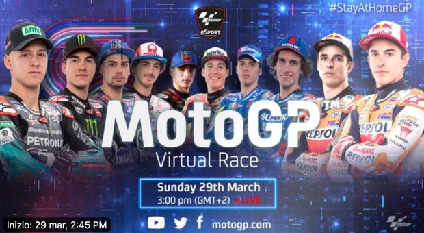 MotoGp, domenica al via il Gran Premio virtuale: i big si sfidano a colpi di joystick. Assente Valentino Rossi