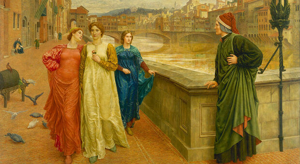 Dante e Beatrice, di Henry Holiday (1883)