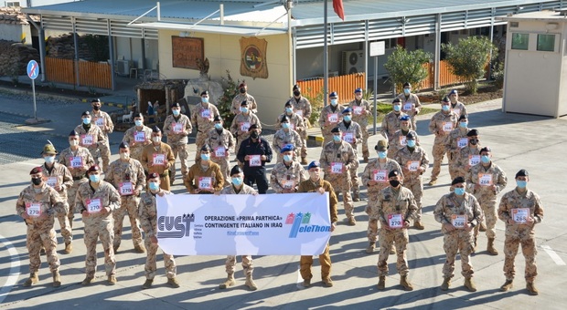 Anche i militari italiani in Iraq alla corsa virtuale della Staffetta Telethon Udine 2020