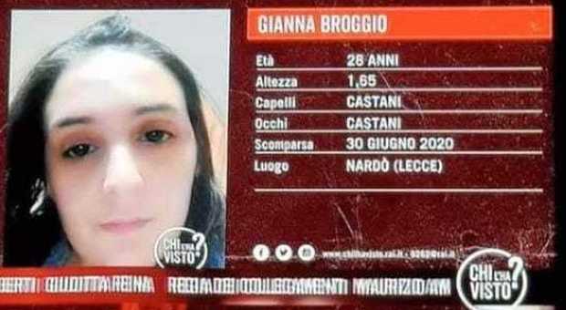 L'annuncio della scomparsa di Gianna Broggio nella trasmissione "Chi l'ha visto?"