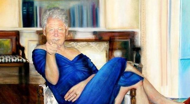 In casa di Epstein un ritratto di Clinton vestito da Lewinsky