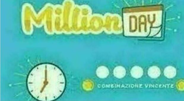 Million Day, estrazione dei cinque numeri vincenti di oggi mercoledì 3 novembre 2021
