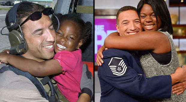 Militare salvò una bimba durante l'uragano Katrina: la rivede dopo 10 anni. E scoppia in lacrime