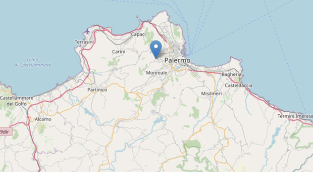 Terremoto a Palermo: scossa di magnitudo 2.5 vicino a Monreale