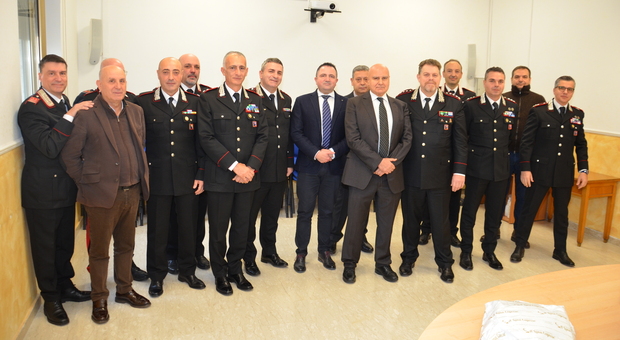 Il procuratore di Frosinone in visita al comando provinciale dei carabinieri