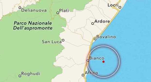 Terremoto in Calabria, scossa di magnitudo 3,5 al largo delle coste meridionali