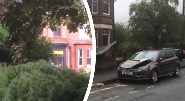 Tornado su Manchester: «Danni a palazzi e auto». Le immagini (e il panico) sui social