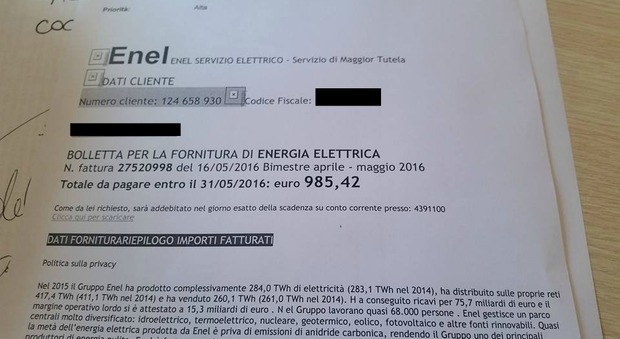 Bolletta record dell'Enel in posta elettronica, ma non è come sembra: ecco cosa fare