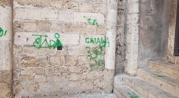 Rieti, vandalizzate le mura della basilica di Sant'Agostino