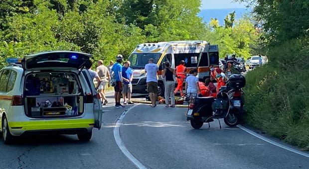 L'incidente choc sulla strada di Portonovo all'altezza della Vedova in cui è rimasta coinvolta Laura Campanella