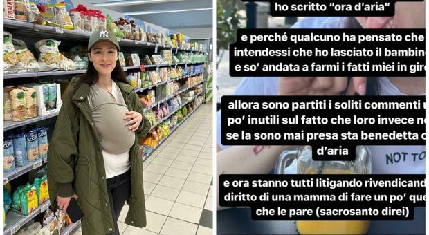 Aurora Ramazzotti, mamma al supermercato con Cesare. Polemica sull'ora d'aria? «Litigate per niente, ecco lui dov'era»