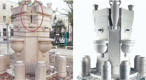 La fontana del 1930 ricostruita in 3D dal Politecnico: ecco il progetto per il recupero