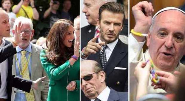 Kate Middleton e il principe William, Papa Francesco (ph Abaca), David Beckham (ph Sipa)
