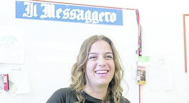 Giorgia Fraiegari in redazione al Messaggero