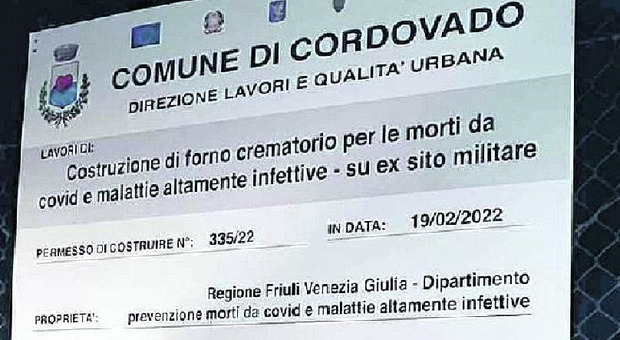 Macabro scherzo all'ex base missilistica: «Il Comune realizza forni crematori per malati di Covid», scatta la denuncia