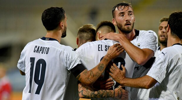 L'Italia travolge la Moldavia 6-0: Caputo e Berardi, primo gol azzurro