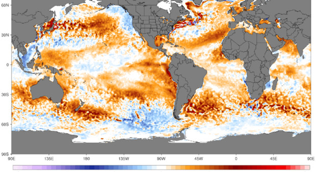 Clima, record di temperatura negli oceani: 20,96 gradi. Superando il primato del 2016