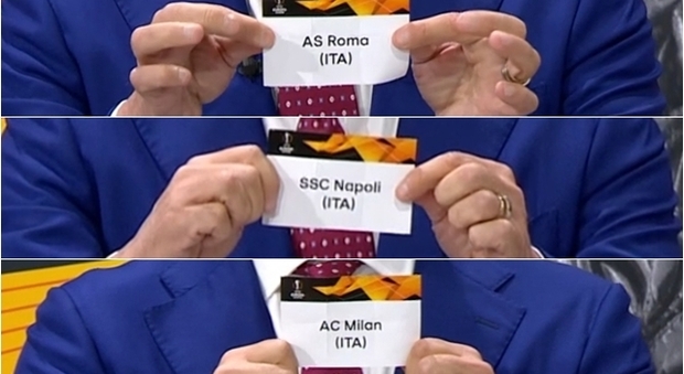 Diretta sorteggi Europa League, Roma: Young Boys, Cluj, Sofia. Napoli: Real, Az, Rijeka. Milan: Celtic, S. Praga, Lille