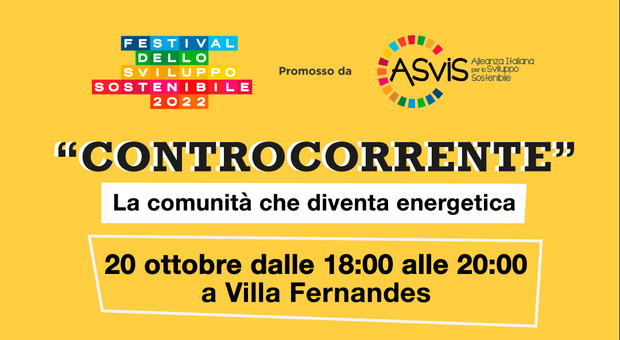 «Controcorrente», domani l'incontro a Villa Fernandes: la comunità diventa energetica a sostegno delle famiglie