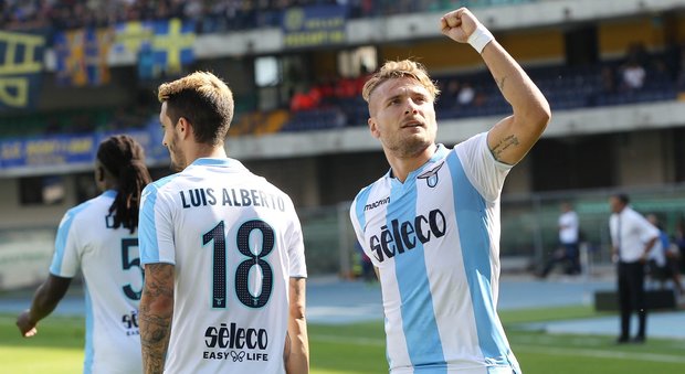 Verona-Lazio 0-3: doppio Immobile più Marusic, Inzaghi è quarto