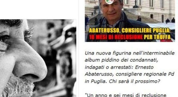 Condanna Abaterusso, Beppe Grillo sul suo blog: "Nuova figurina dell'interminabile album piddino"