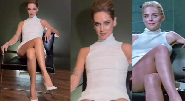 Chiara Ferragni si maschera da Sharon Stone, il video dell'accavallamento delle gambe (senza slip) virale sui social: «Ora hai fatto vedere tutto»