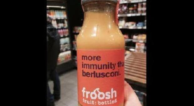 «More immunity than berlusconi», il Cav finisce sull'etichetta del succo di frutta danese