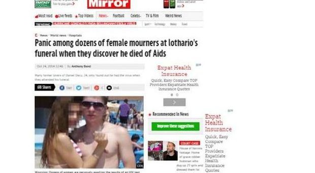Il latin lover del paese muore di Aids, panico tra le donne al funerale: "In 40 a fare il test"