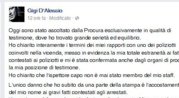 Gigi D'Alessio, un post dopo l’interrogatorio in Procura: fan in delirio
