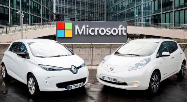 Renault Zoe e Nissan Leaf al centro dell'accordo con Microsoft