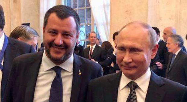 Matteo Salvini e Vladimir Putin