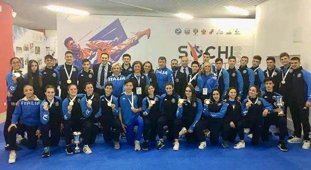 La squadra azzurra ai campionati europei di Karate