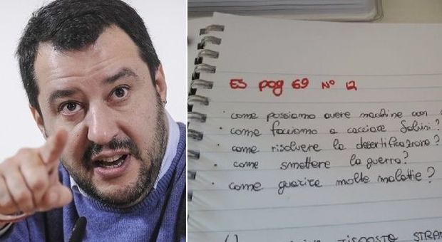 «Come cacciare Salvini?», bufera sul compito in classe: ma era solo la risposta di un alunno